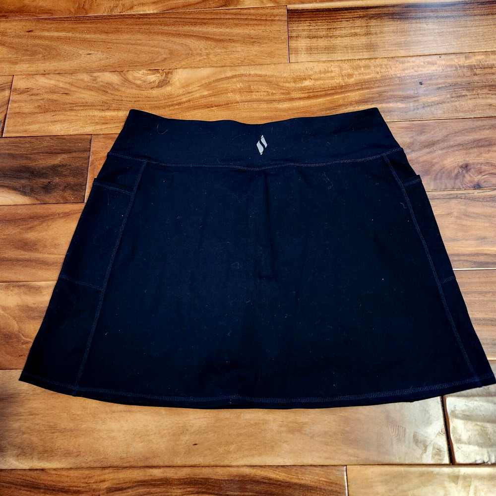 Sketchers Skort Skirt Shorts Go Walk Womens Black High Waist Athletic XL